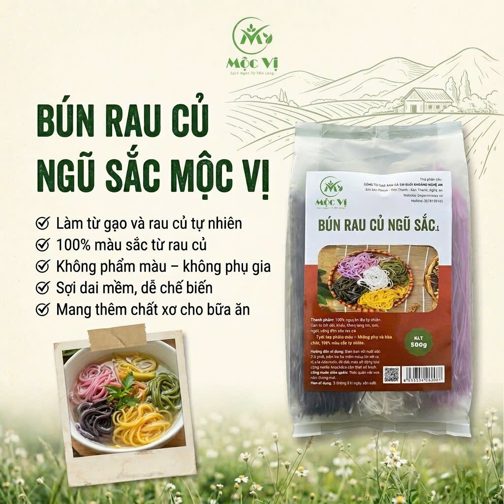 BÚN RAU CỦ NGŨ SẮC MỘC VỊ