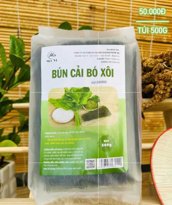 Bún cải bó xôi
