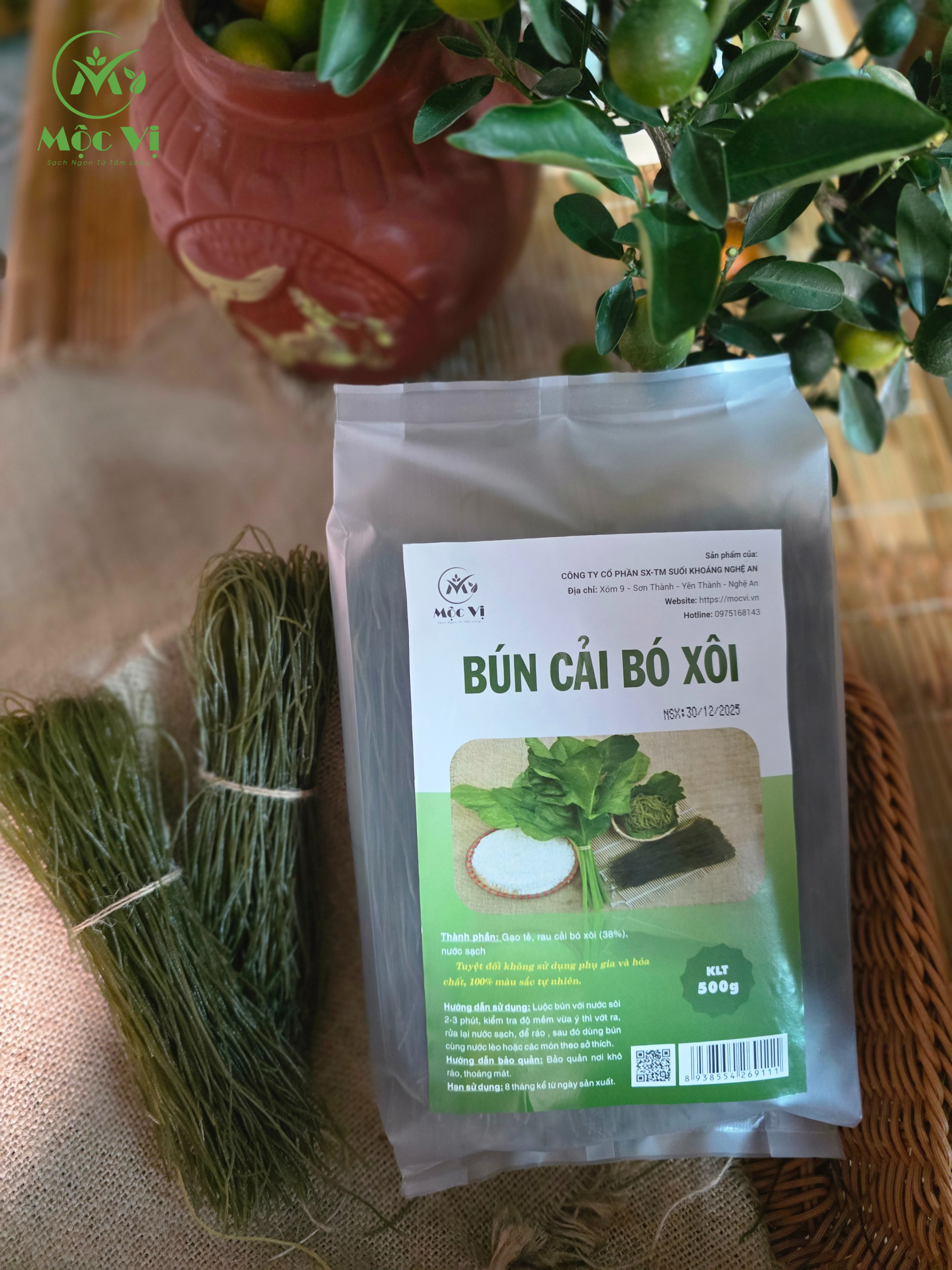 Bún cải bó xôi Mộc Vị